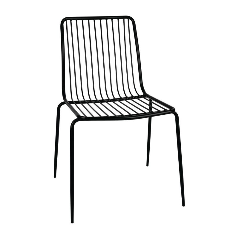 Chaises en fils d'acier Bolero (lot de 4) FB874 Bolero Chaises en fils d'acier Bolero (lot de 4) FB874 Bolero