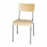 Chaises avec assise et dossier en bois Bolero Cantina galvanisées (lot de 4) FB946 Bolero