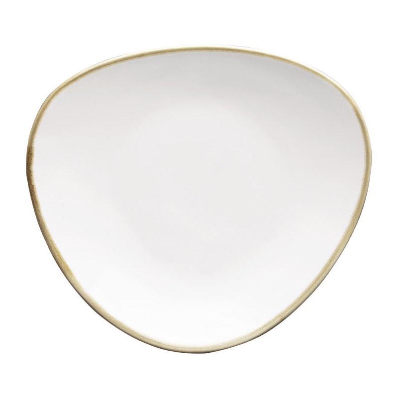 Assiettes triangulaires couleur craie Olympia Kiln 280mm (lot de 4) FB985 Olympia Assiettes triangulaires couleur craie Olympia Kiln 280mm (lot de 4) FB985 Olympia