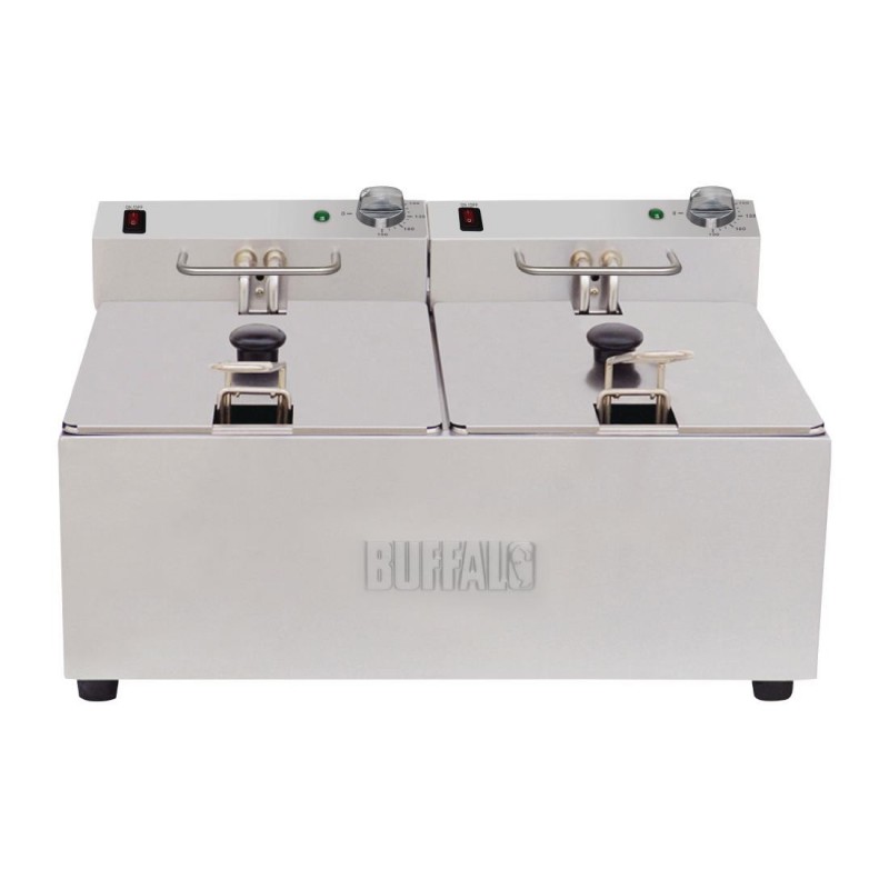 Friteuse double Buffalo - 2x5L 2x2 Friteuse double Buffalo - 2x5L 2x2