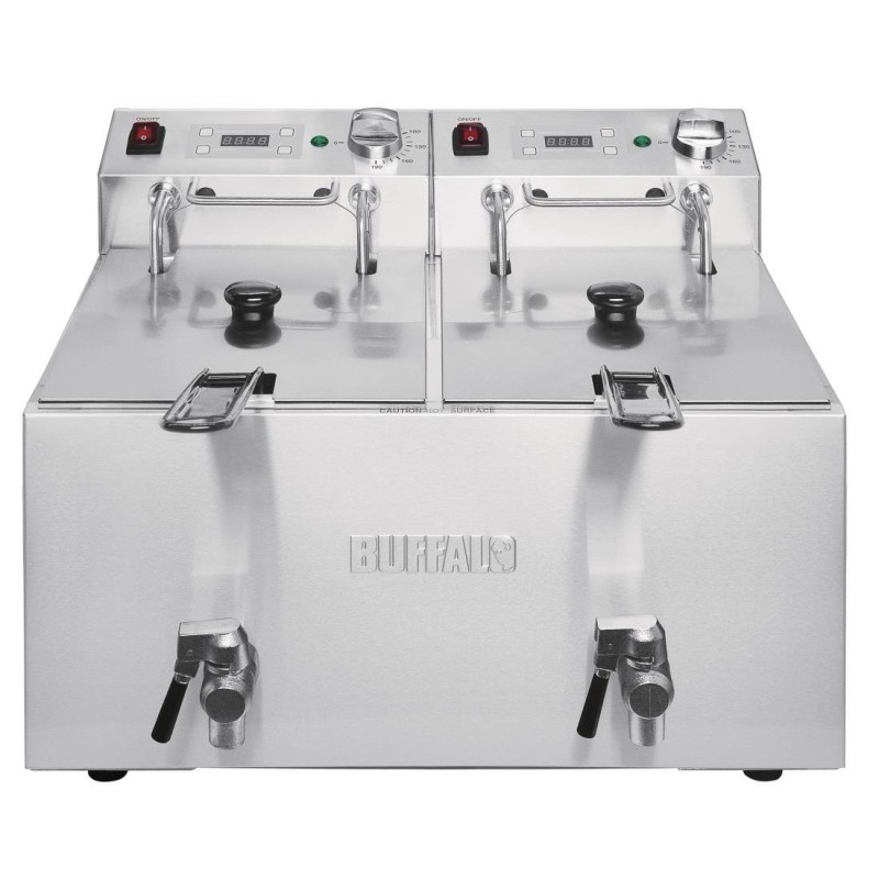 Friteuse double Buffalo - 2 x 8L 2 Friteuse double Buffalo - 2 x 8L 2