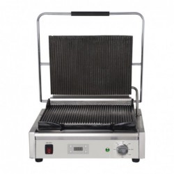 Grand gril de contact simple Buffalo rainuré/rainuré FC380 Buffalo