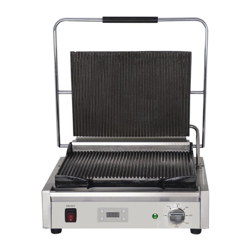 Grand gril de contact simple Buffalo rainuré/rainuré FC380 Buffalo Grand gril de contact simple Buffalo rainuré/rainuré FC380 Buffalo