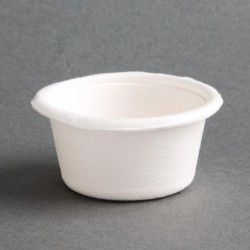 Pots portion en bagasse Fiesta Compostable 59ml (lot de 1000) FC517 Fiesta