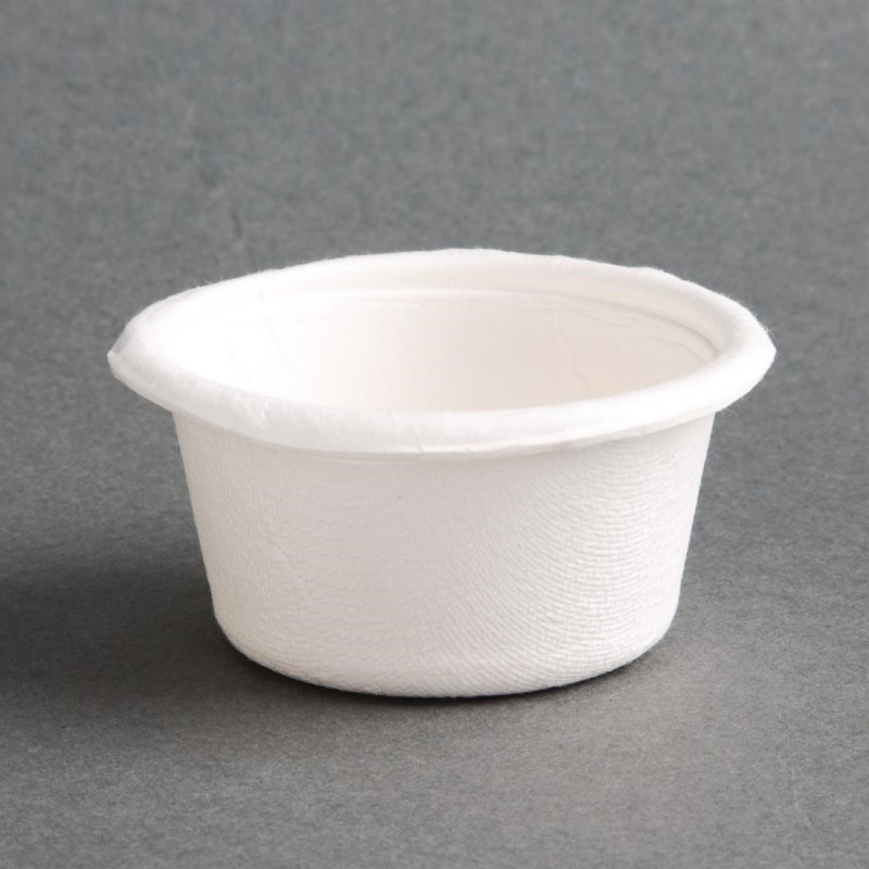 Pots portion en bagasse Fiesta Compostable 59ml (lot de 1000) FC517 Fiesta Pots portion en bagasse Fiesta Compostable 59ml (lot de 1000) FC517 Fiesta
