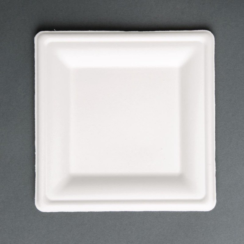 Assiettes carrées compostables en bagasse Fiesta Compostable 159mm (lot de 50) FC518 Fiesta Assiettes carrées compostables en bagasse Fiesta Compostable 159mm (lot de 50) FC518 Fiesta