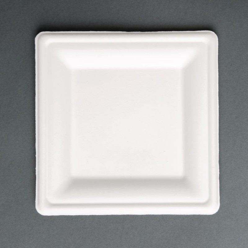 Assiettes carrées compostables en bagasse Fiesta Compostable 204mm (lot de 50) FC519 Fiesta Assiettes carrées compostables en bagasse Fiesta Compostable 204mm (lot de 50) FC519 Fiesta