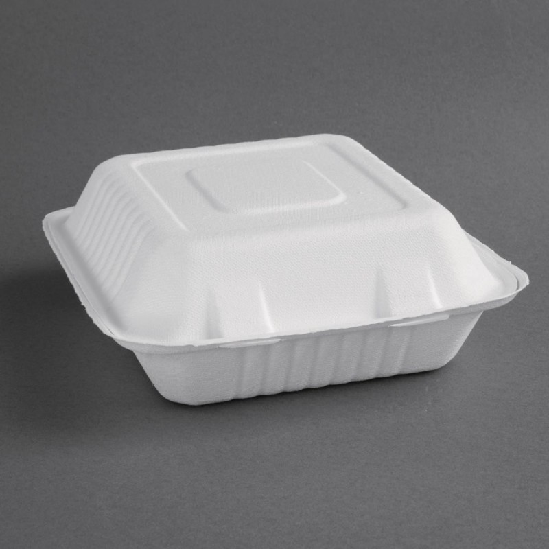 Boîtes avec couvercle à charnière Recyclables en bagasse Fiesta Recyclable 223mm (lot de 200) FC525 Fiesta Boîtes avec couvercle à charnière Recyclables en bagasse Fiesta Recyclable 223mm (lot de 200) FC525 Fiesta