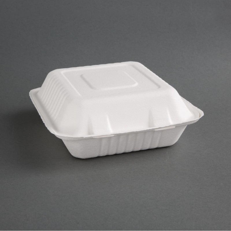 Boîtes 3 compartiments avec couvercle à charnière compostables en bagasse Fiesta Compostable 201mm (lot de 200) FC526 Fiesta Boîtes 3 compartiments avec couvercle à charnière compostables en bagasse Fiesta Compostable 201mm (lot de 200) FC526 Fiesta
