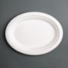 Assiettes ovales compostables en bagasse Fiesta Compostable 316mm (lot de 50) FC535 Fiesta Compostable