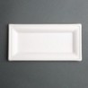 Assiettes rectangulaires compostables en bagasse Fiesta Compostable 258mm (lot de 50) FC539 Fiesta Compostable