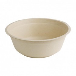 Bols ronds compostables en bagasse coloris naturel Fiesta Compostable 950ml (lot de 50) FC544 Fiesta
