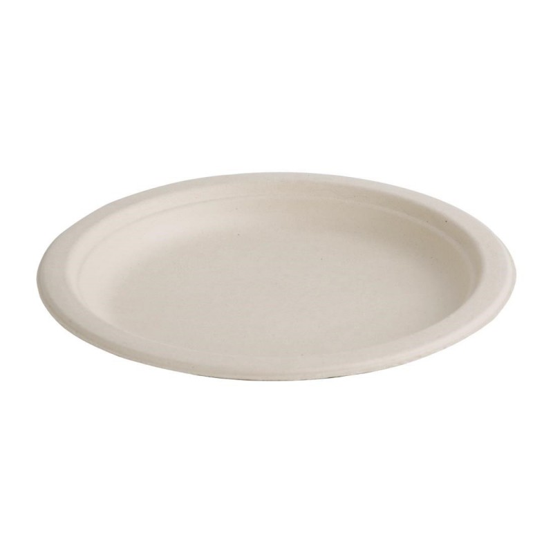 Assiettes rondes compostables en bagasse Fiesta Compostable coloris naturel 260mm (lot de 50) FC545 Fiesta Assiettes rondes compostables en bagasse Fiesta Compostable coloris naturel 260mm (lot de 50) FC545 Fiesta