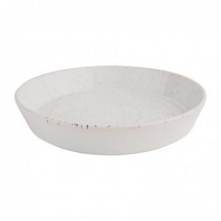 Bols plats ronds mouchetés blancs Olympia Cavolo 220mm (lot de 4) FD901 Olympia
