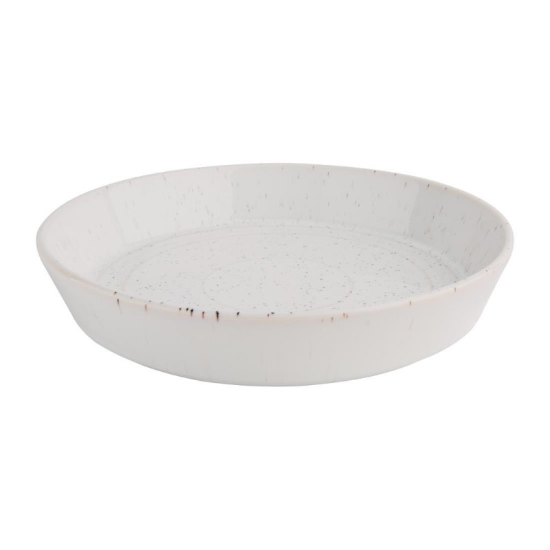 Bols plats ronds mouchetés blancs Olympia Cavolo 220mm (lot de 4) FD901 Olympia Bols plats ronds mouchetés blancs Olympia Cavolo 220mm (lot de 4) FD901 Olympia