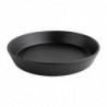 Bols plats ronds texturés noirs Olympia Cavolo 220mm (lot de 4) FD907 Olympia