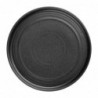 Assiettes plates rondes texturées Olympia Cavolo noires 180mm (lot de 6) FD908 Olympia