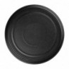Assiettes plates rondes texturées Olympia Cavolo noires 220mm (lot de 6) FD909 Olympia