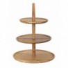 Présentoir en acacia 3 niveaux Olympia 305(Ø) x 395(H)mm FE152 Olympia