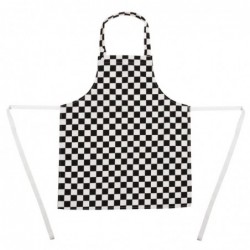 Tablier bavette enfant Whites carreaux noirs et blancs B357 Whites Chefs Clothing