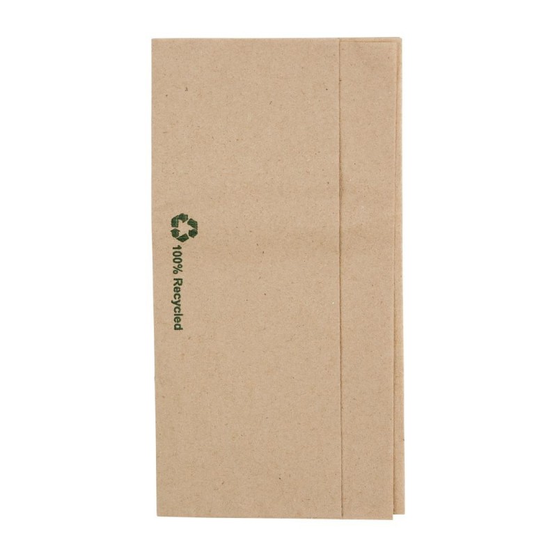 Serviettes kraft recyclées pliées Fiesta Recyclable 320x300mm (lot de 6000) FE211 Fiesta Recyclable Serviettes kraft recyclées pliées Fiesta Recyclable 320x300mm (lot de 6000) FE211 Fiesta Recyclable