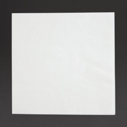 Serviettes cocktail 1 pli format 1/4 Fiesta Recyclable 300mm blanches (lot de 5000) FE212 Fiesta Recyclable