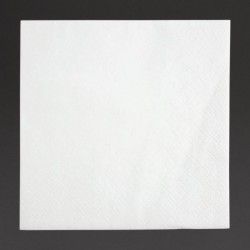 Serviettes cocktail 2 plis pliage 1/4 Fiesta Recyclable 240mm blanches (lot de 4000) FE216 Fiesta Recyclable