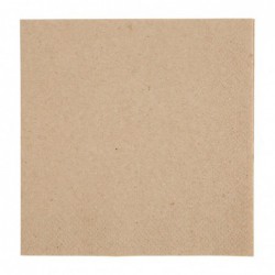 Serviettes cocktail recyclées 2 plis pliage 1/4 Fiesta Recyclable 240mm kraft (lot de 4000) FE217 Fiesta Recyclable