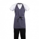 Tablier serveur col en V Whites gris anthracite B422 Whites Chefs Clothing