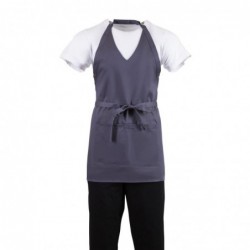Tablier serveur col en V Whites gris anthracite B422 Whites Chefs Clothing