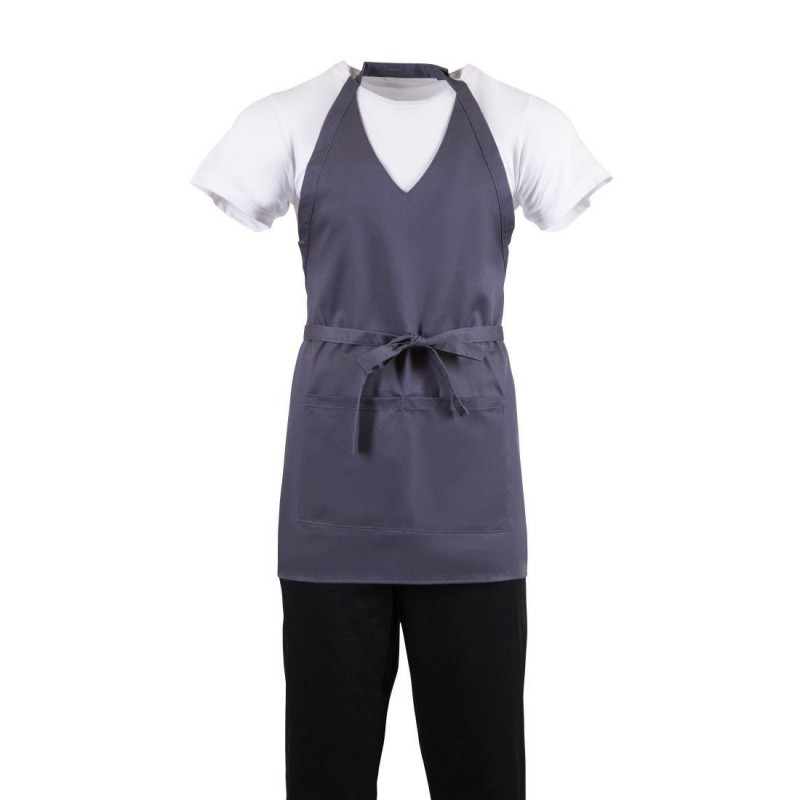 Tablier serveur col en V Whites gris anthracite B422 Whites Chefs Clothing Tablier serveur col en V Whites gris anthracite B422 Whites Chefs Clothing