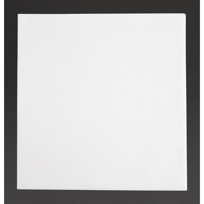 Serviettes dejeuner Airlaid pliage en 4 Fiesta Recyclable Premium Tablin blanches 40x40cm (lot de 500) FE264 Fiesta Recyclable