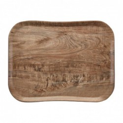 Plateau polyester Century aspect naturel bois Cambro olivier clair 330 x 430mm FE483 Cambro