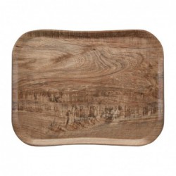 Plateau polyester Century aspect naturel bois Cambro olivier clair 360 x 460mm FE489 Cambro