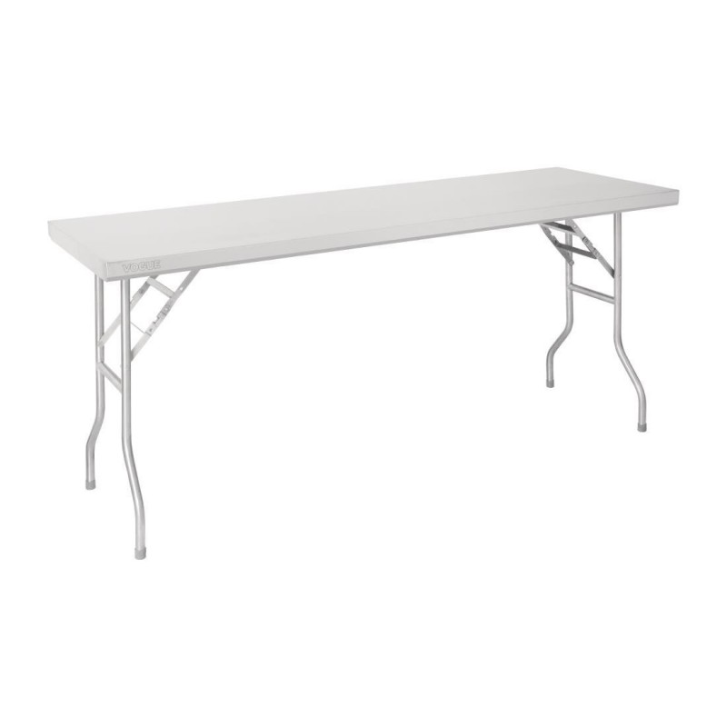 Table de travail pliante inox Vogue 1830x610x780mm FN289 Vogue Table de travail pliante inox Vogue 1830x610x780mm FN289 Vogue