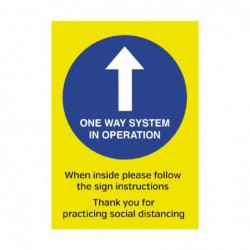 Poster A4 autocollant Sens de circulation FN655 Sans Marque