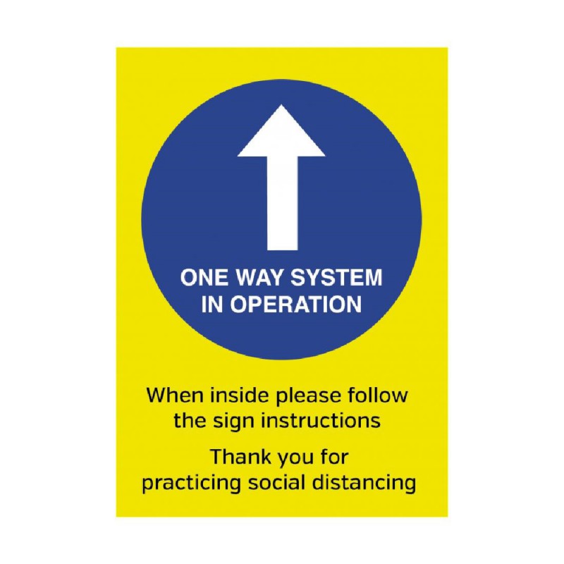 Poster A4 autocollant Sens de circulation FN655 Sans Marque