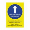 Poster A4 autocollant Sens de circulation FN655 Sans Marque