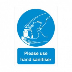 Autocollant Veuillez vous désinfecter les mains format A5 FN842 Sans Marque