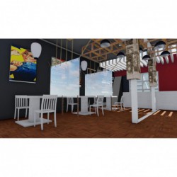 Mur de séparation recyclable 200x150cm PVC transparent FN989 Sans Marque