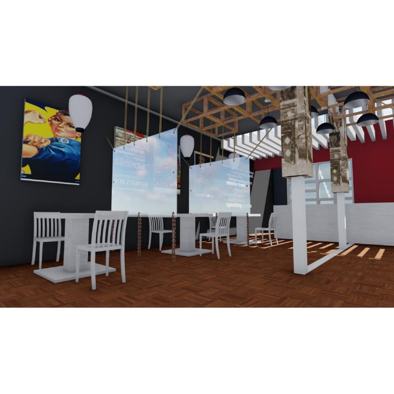 Mur de séparation recyclable 200x150cm PVC transparent FN989 Sans Marque Mur de séparation recyclable 200x150cm PVC transparent FN989 Sans Marque