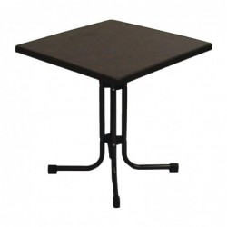 Table de patio démontable Limburg Pizarra 70 x 70 cm FN992 Sans Marque