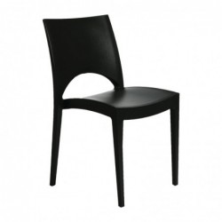 Chaise empilable d'extérieur / intérieur Sol anthracite FN994 Sans Marque