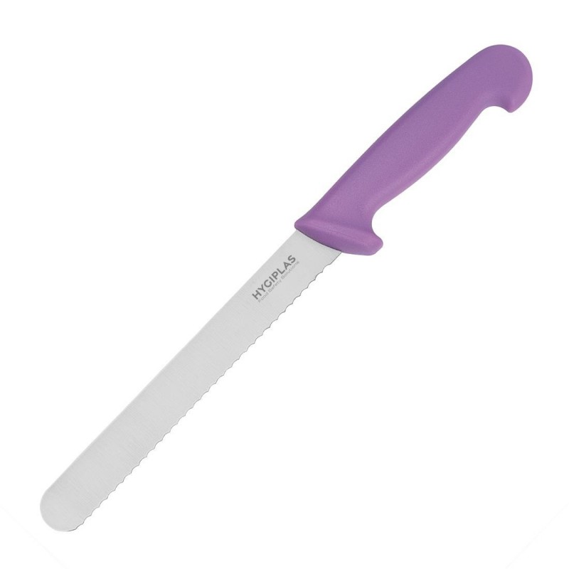 Couteau à pain Hygiplas violet 20cm FP731 Hygiplas Couteau à pain Hygiplas violet 20cm FP731 Hygiplas
