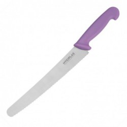Couteau à pâtisserie denté Hygiplas violet 25cm FP733 Hygiplas