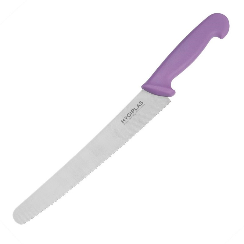 Couteau à pâtisserie denté Hygiplas violet 25cm FP733 Hygiplas Couteau à pâtisserie denté Hygiplas violet 25cm FP733 Hygiplas