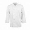 Veste de cuisine mixte blanche à manches longues Chef Works Calgary Cool Vent L B649-L Chef Works