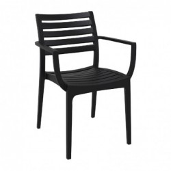 Fauteuils noirs Artemis (lot de 2) FS445 Siesta