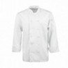 Veste de cuisine mixte blanche à manches longues Chef Works Calgary Cool Vents S B649-S Chef Works