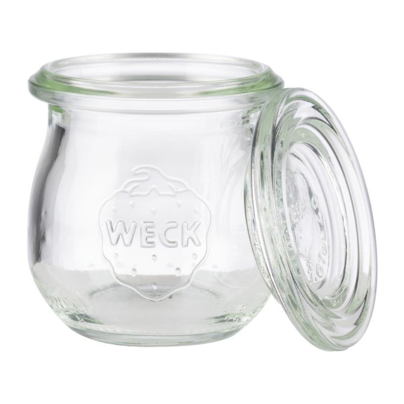 Bocaux en verre tulipe avec couvercle Weck APS 75 ml (lot de 12) FT197 APS Bocaux en verre tulipe avec couvercle Weck APS 75 ml (lot de 12) FT197 APS
